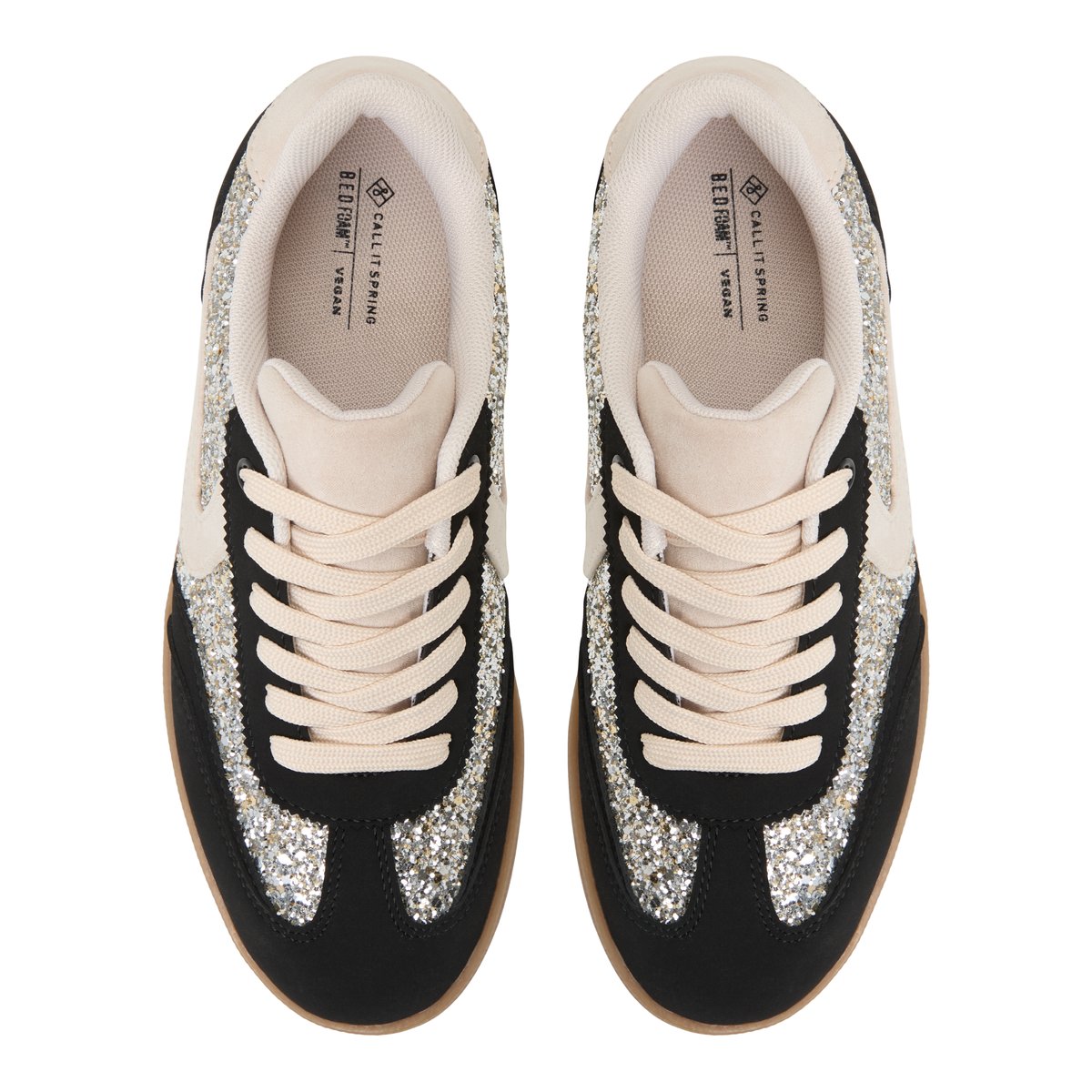 Troye Black/Silver Multi Women's Retro Sneakers