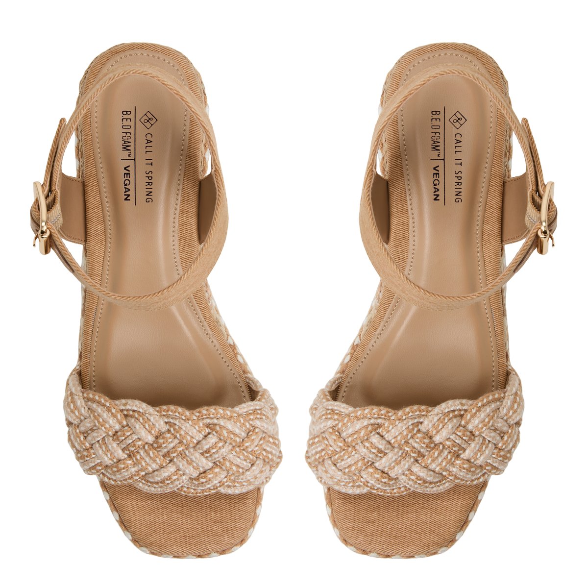 Moaana Dark Beige Women's Wedges