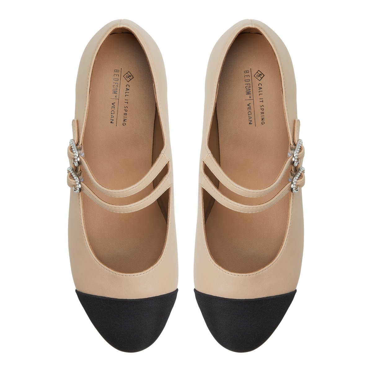 Libbi Medium Beige Women's Ballerinas