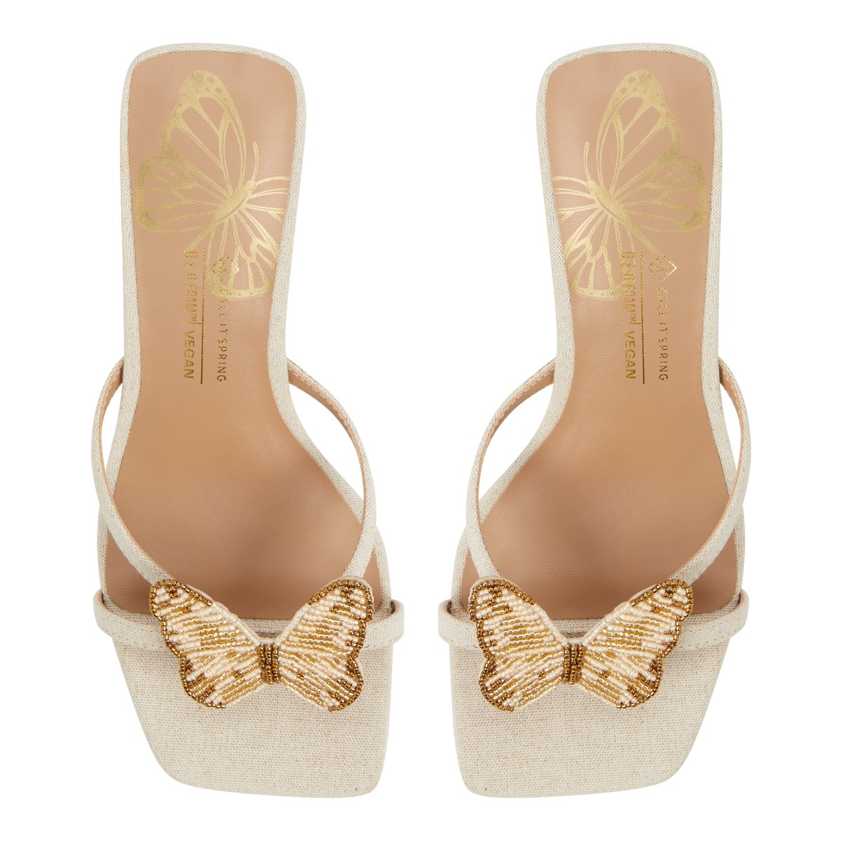 Mariposaa Natural Women's Embellished Shoes Bags