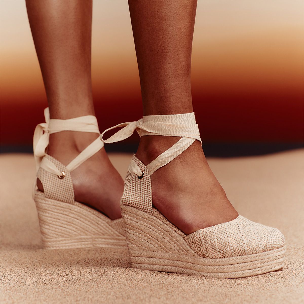 Goldiie Open Natural Women's Wedges