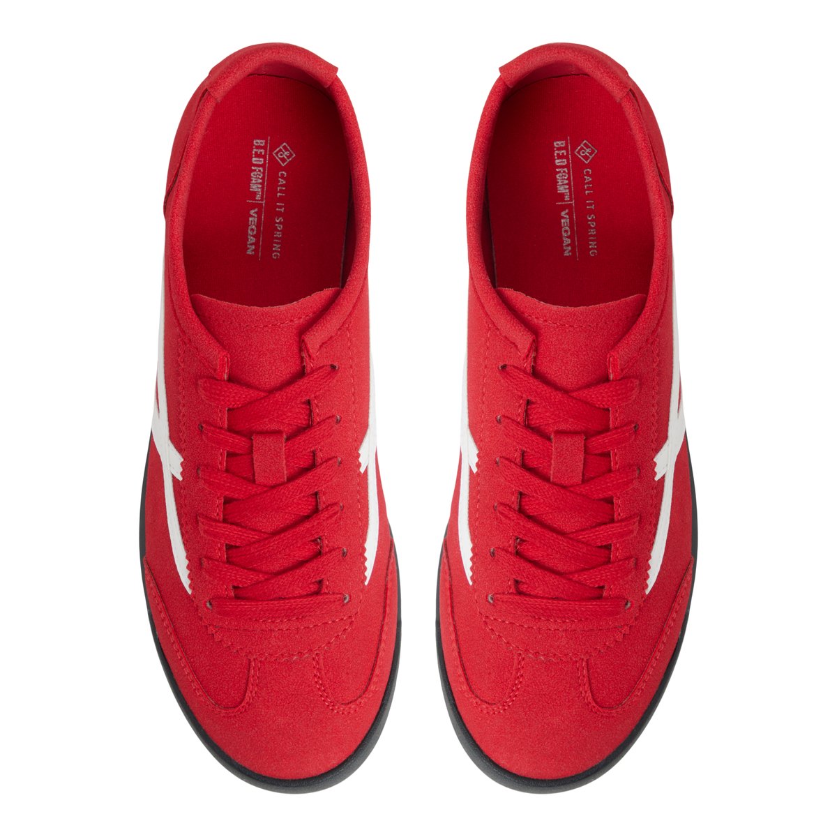 Beaa Red Women's Monochromatic Sneakers