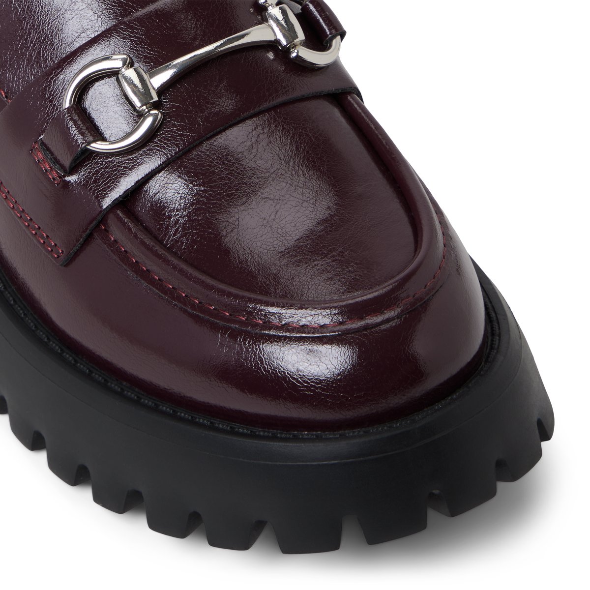 Cluelesss Bordo Synthetic Shiny Women's Loafers