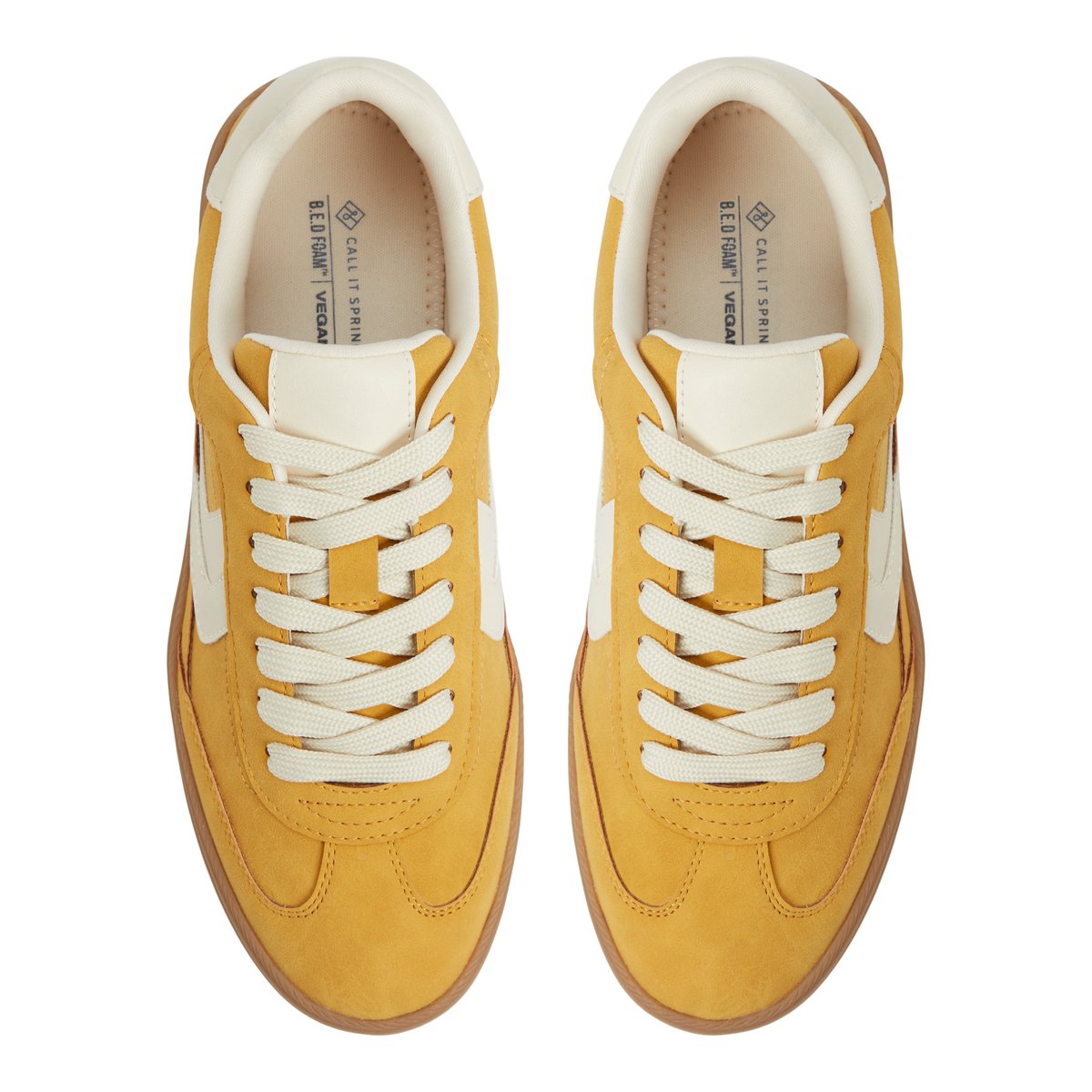 Salome Dark Yellow Women's Monochromatic Sneakers