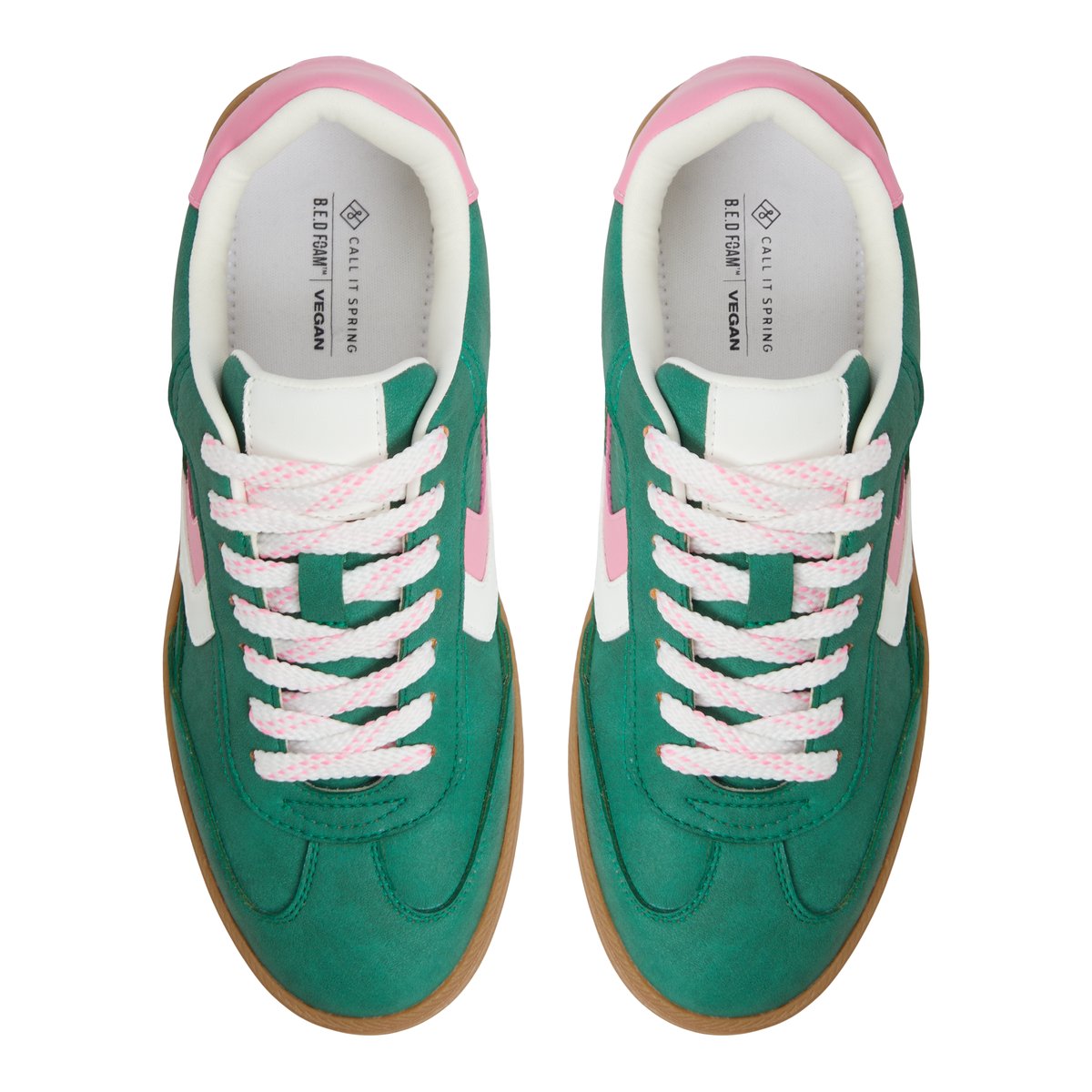 Salome Medium Green Women's Retro Sneakers