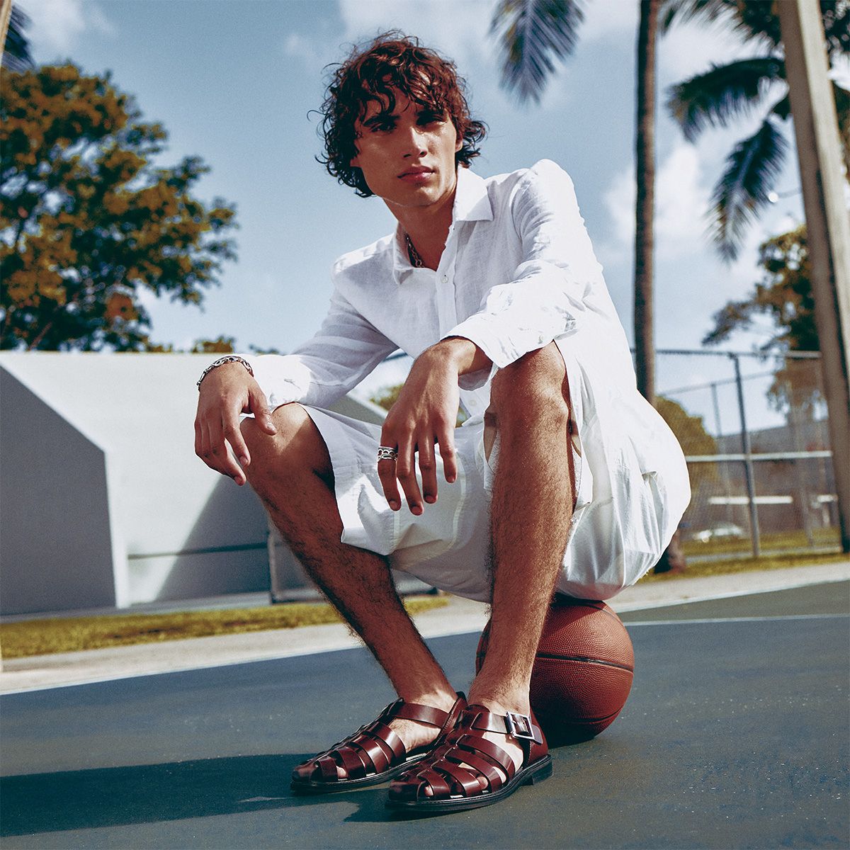 Tiago Cognac Men's Sandals