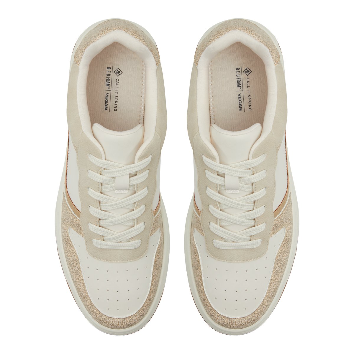 Freshh_h Beige Men's Retro Sneakers