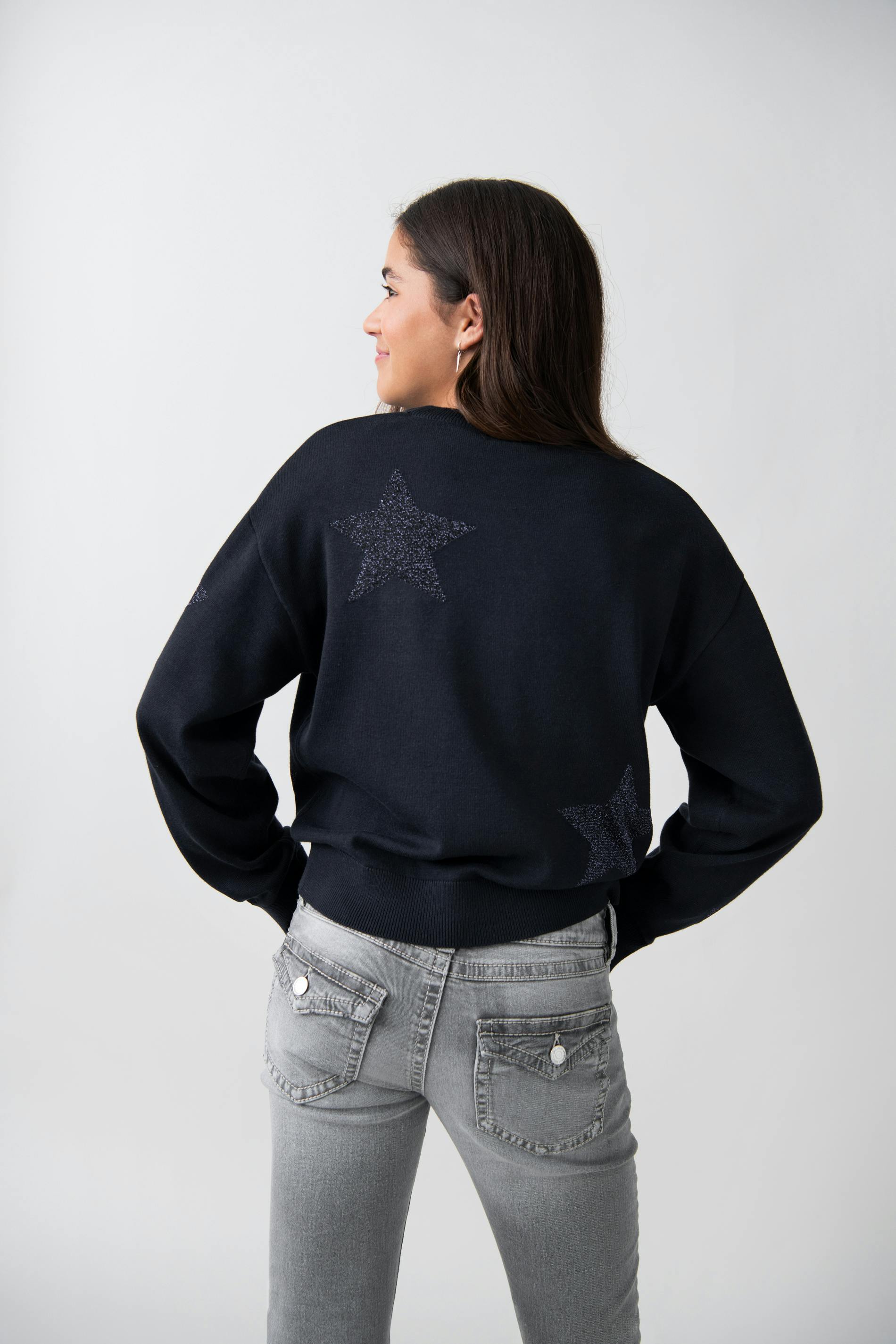 Y Fine Kn Star Sweater
