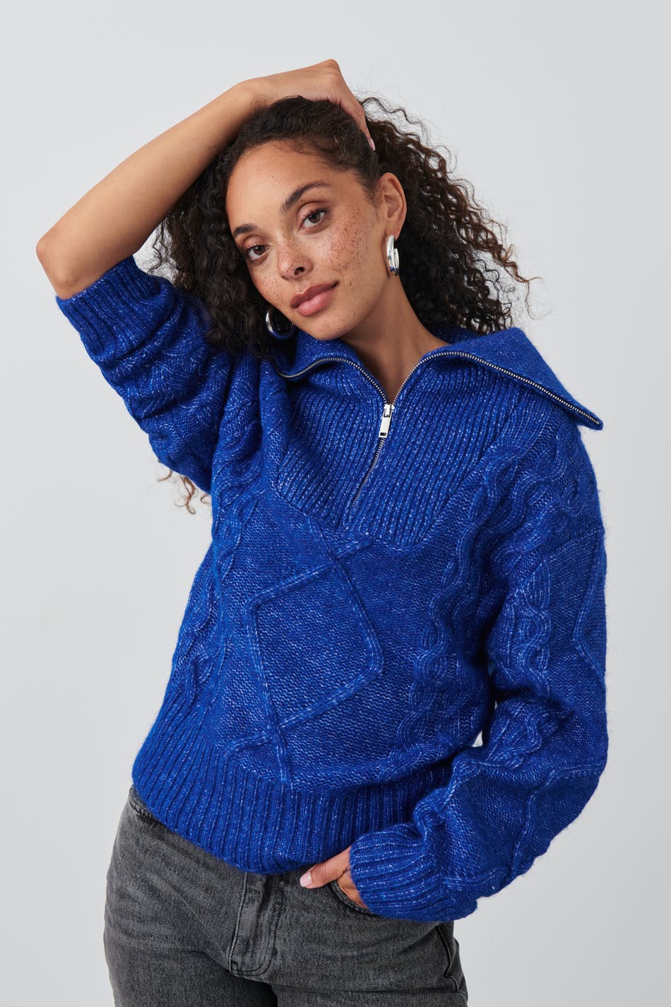 Knitted Zip Sweater