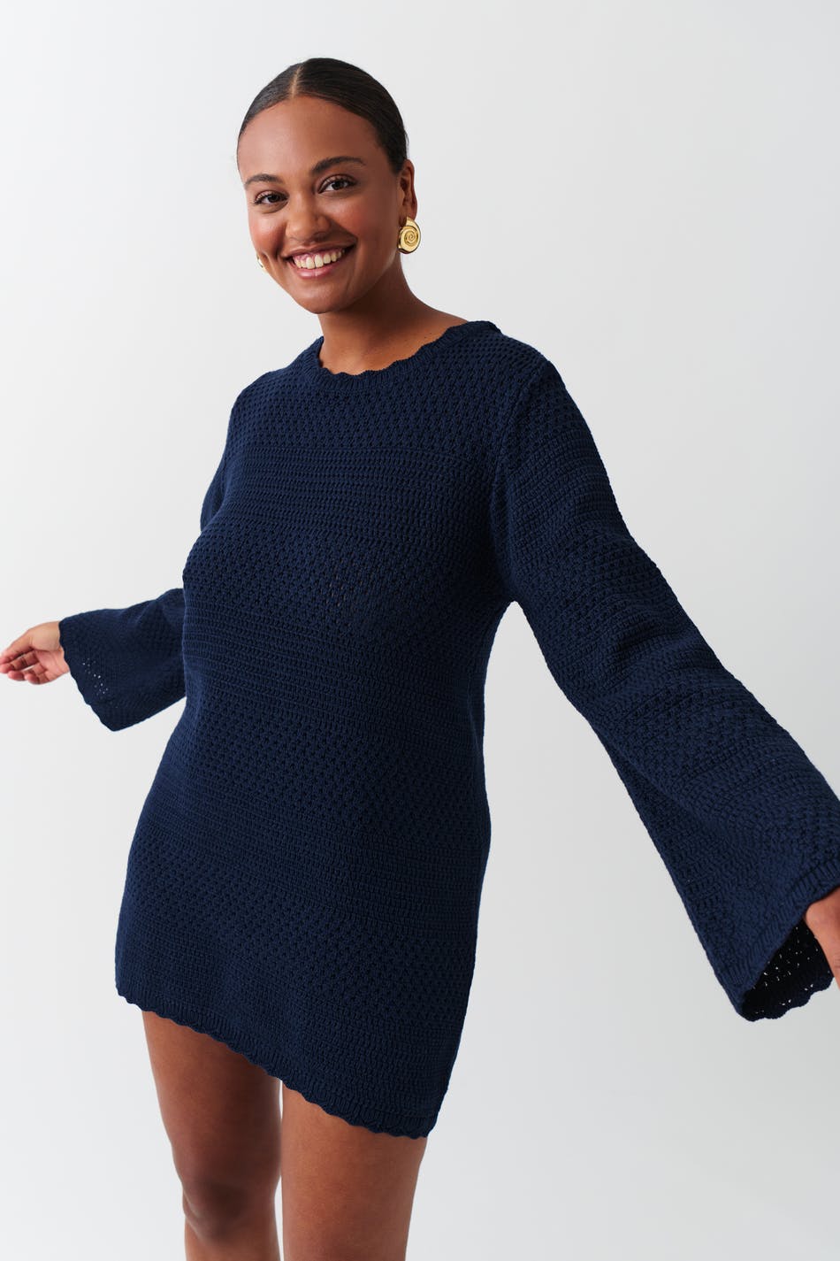 Open Back Crochet Dress