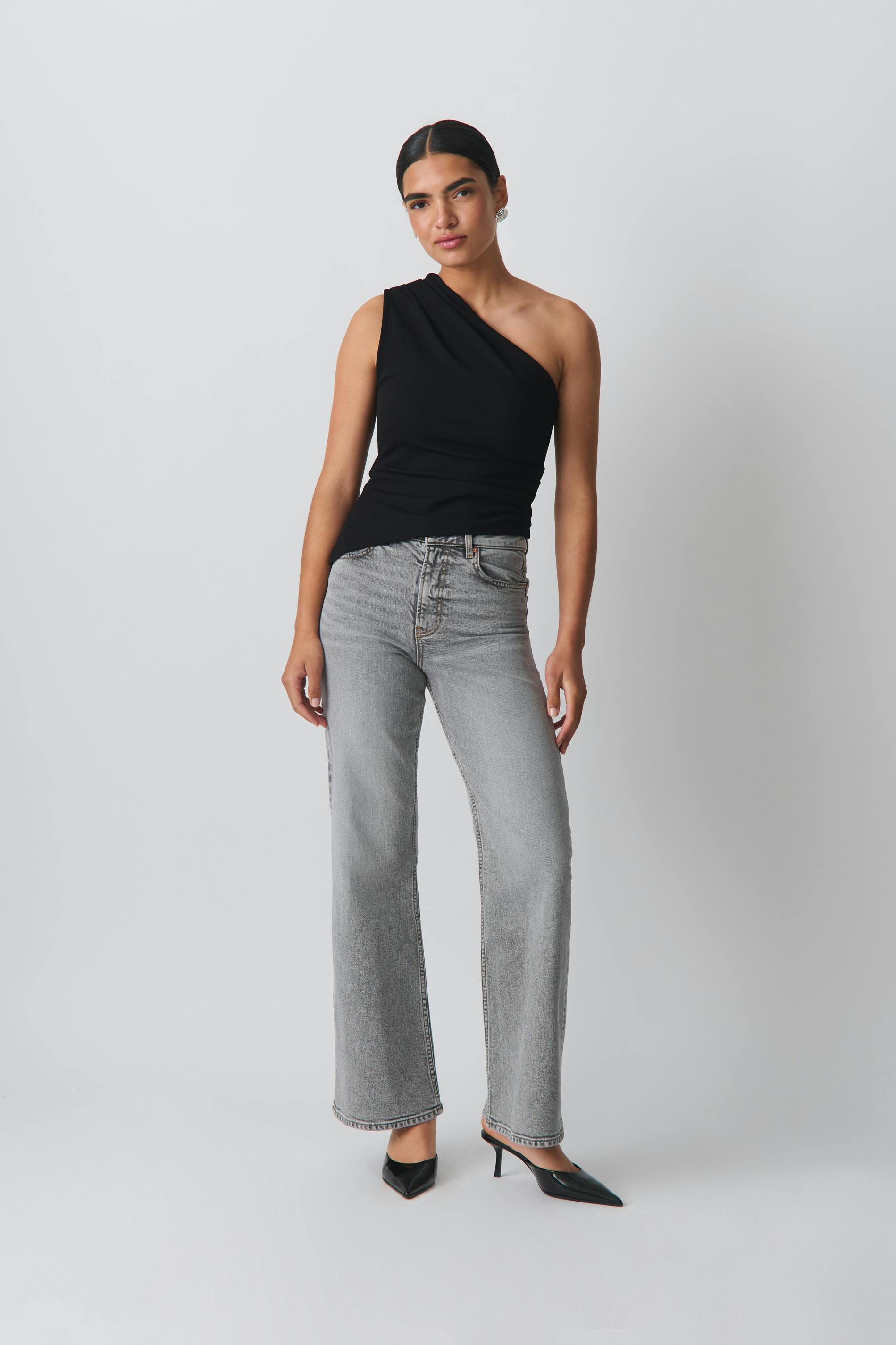 One Shoulder Drapy Top