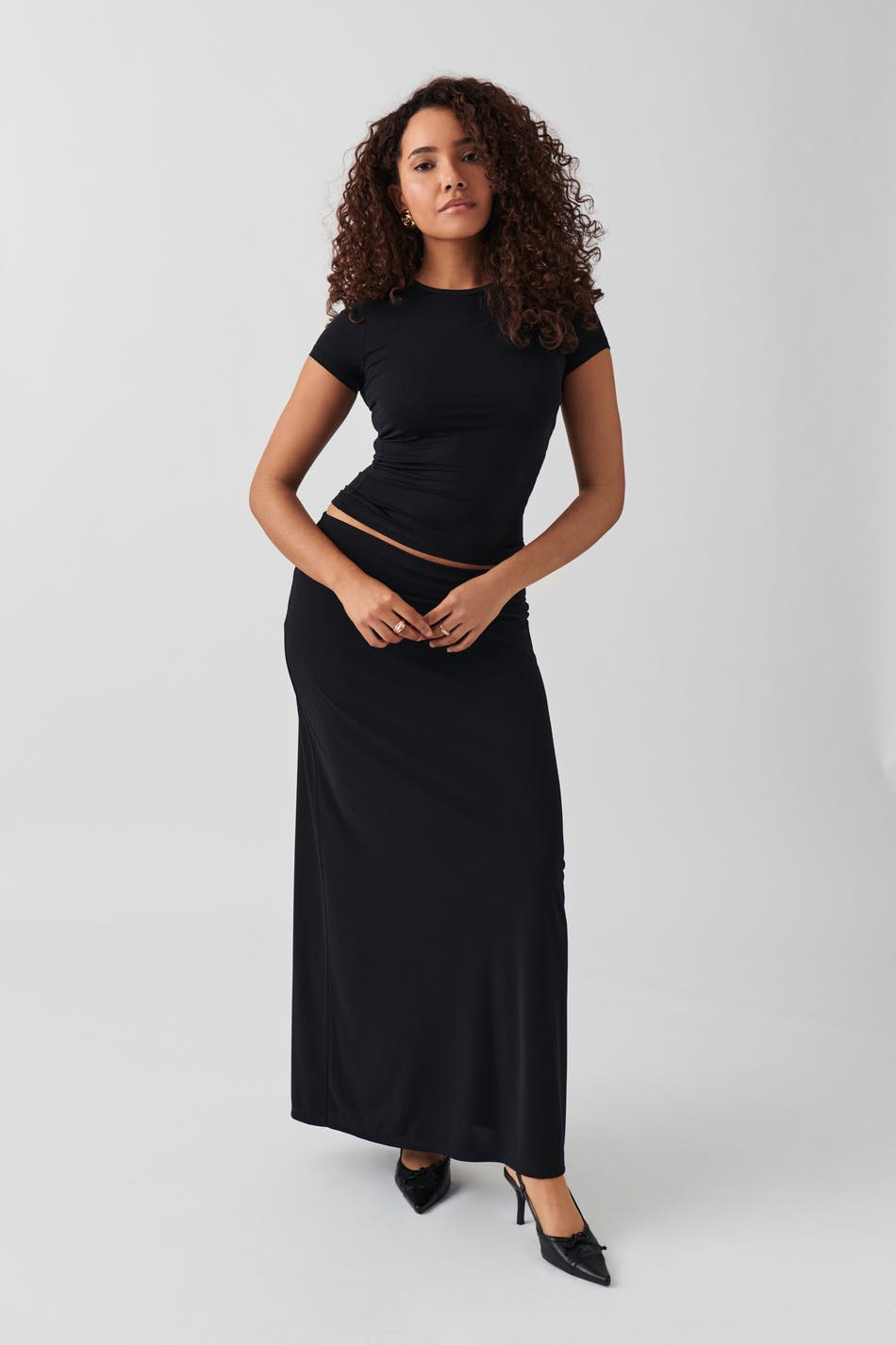 Low Waist Maxi Skirt