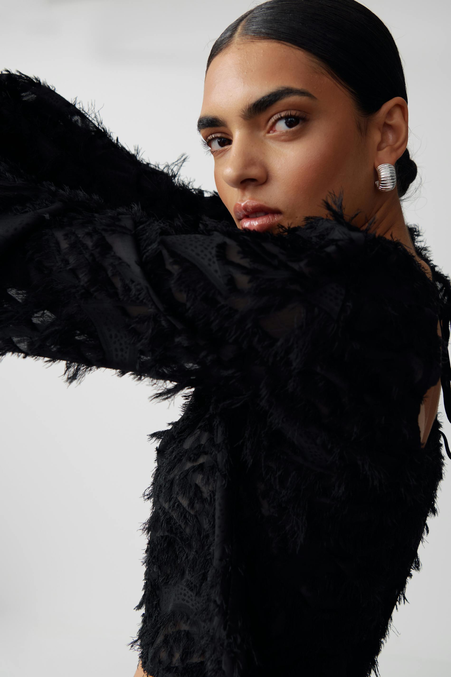 Structured Open Back Top