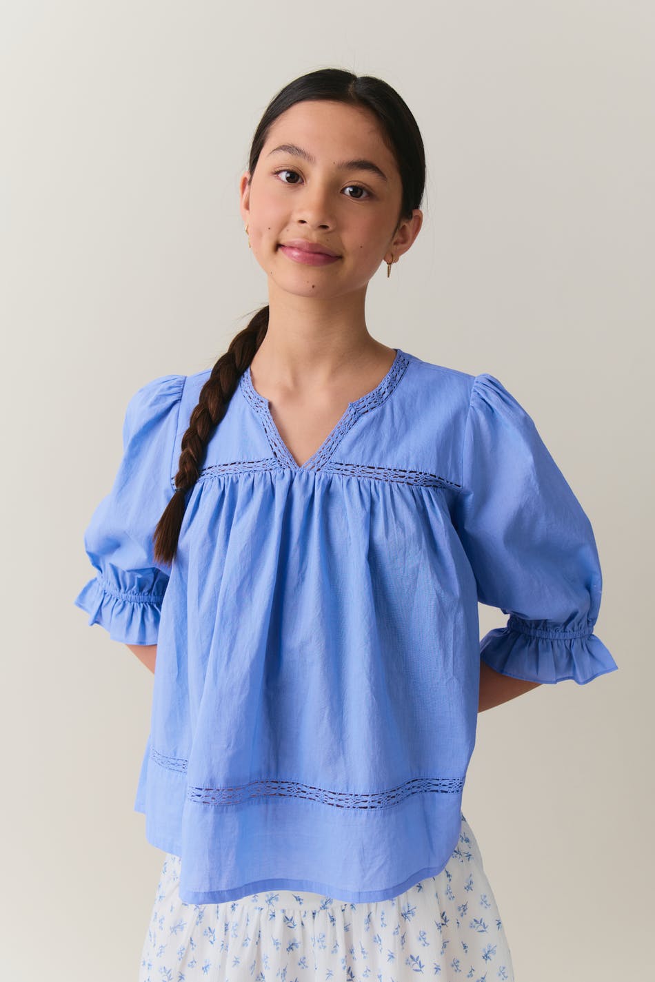 Y Puff Sleeve Blouse