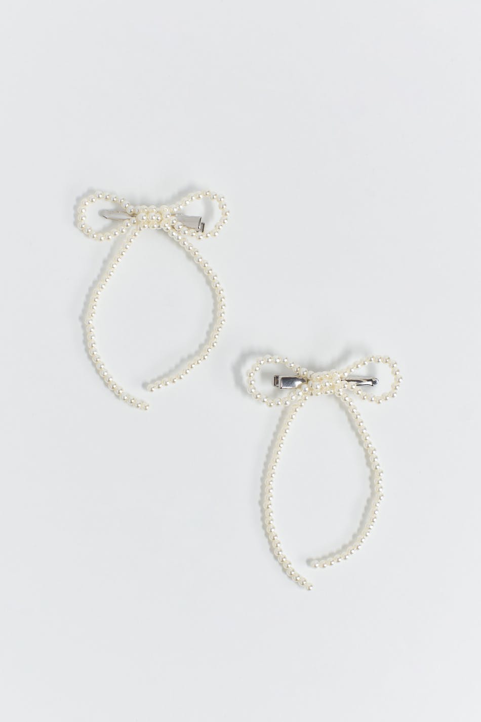2-Pack Pearl Bow Hair Clip