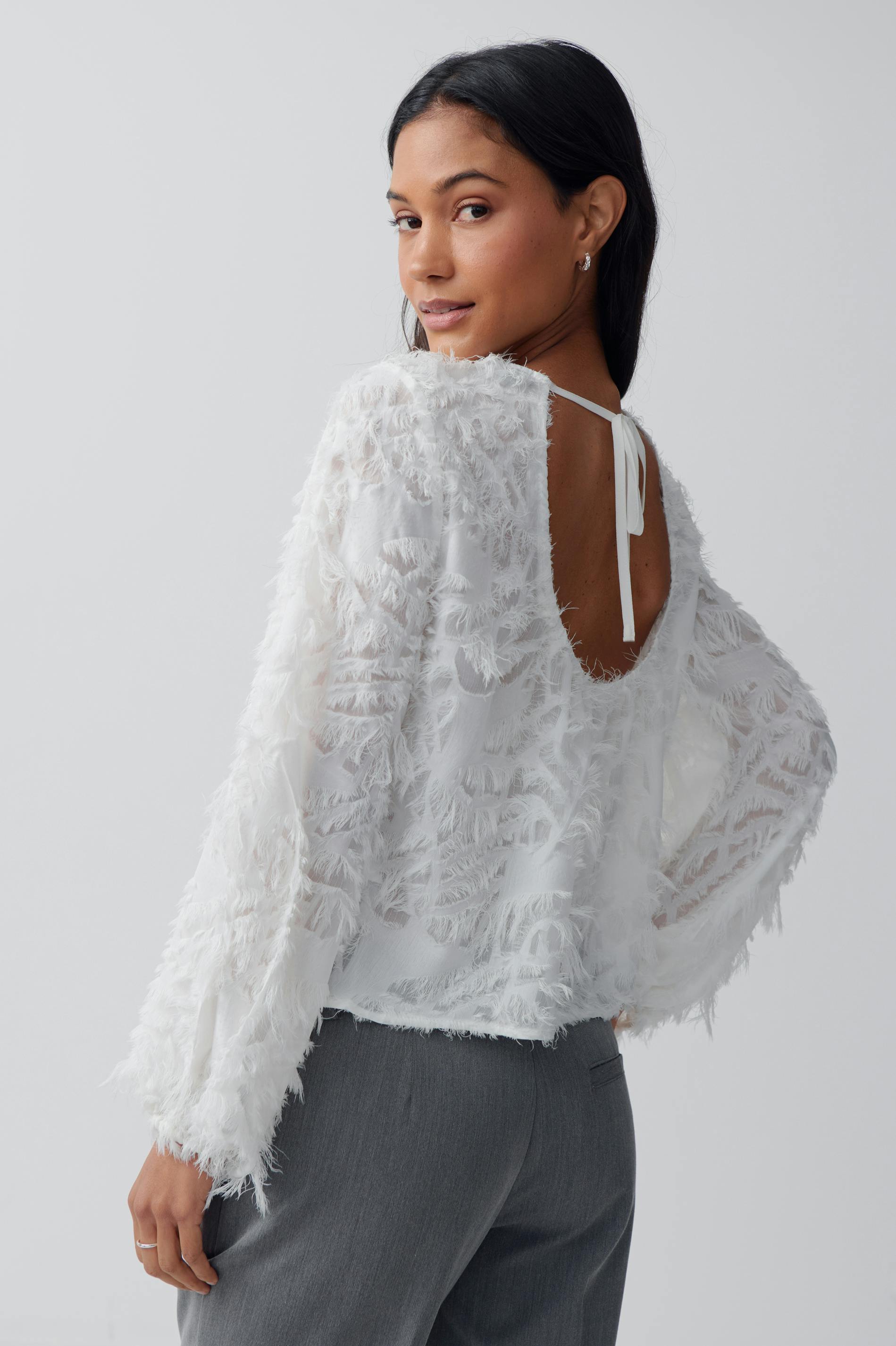 Structured Open Back Top