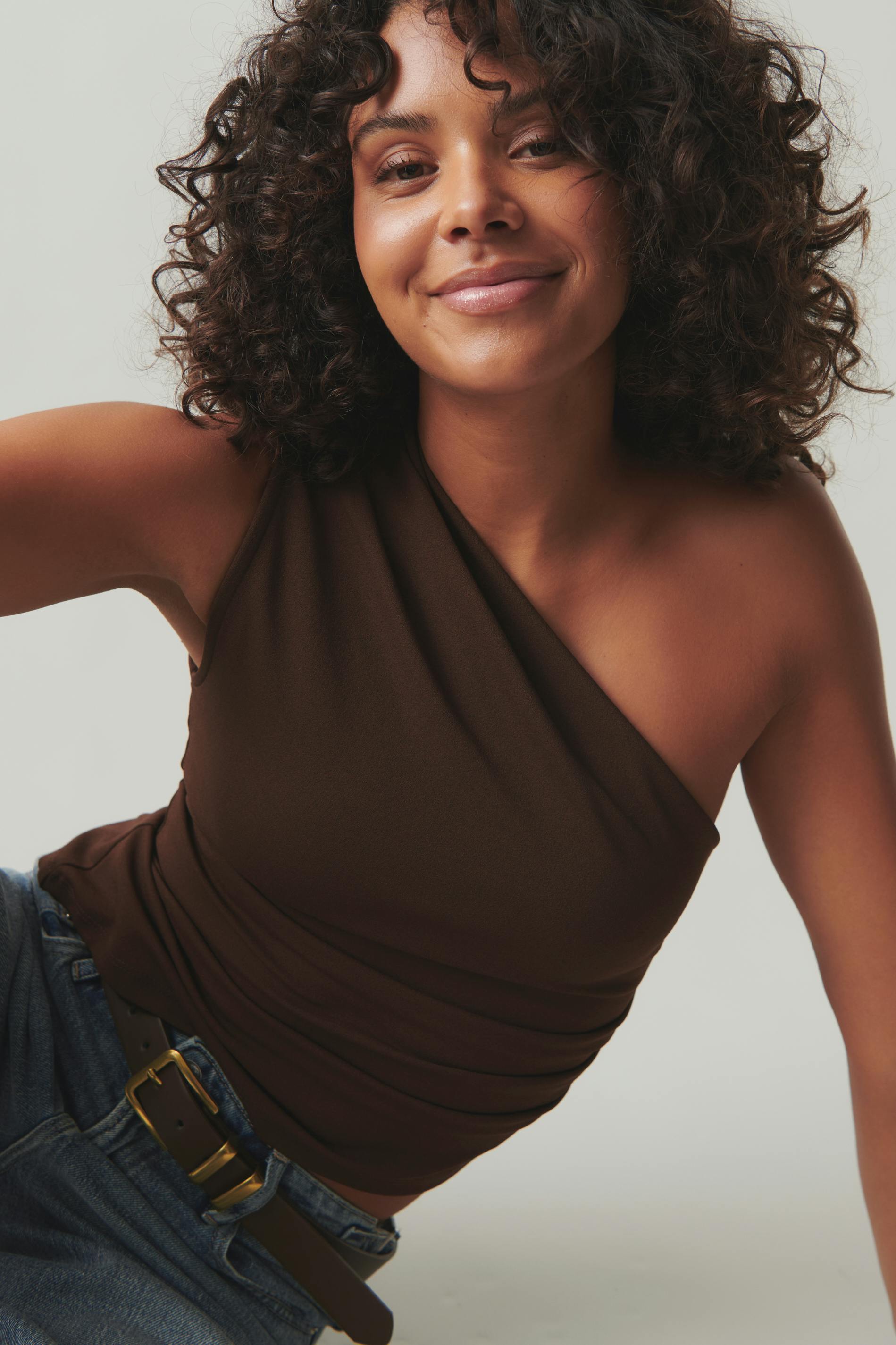 One Shoulder Drapy Top