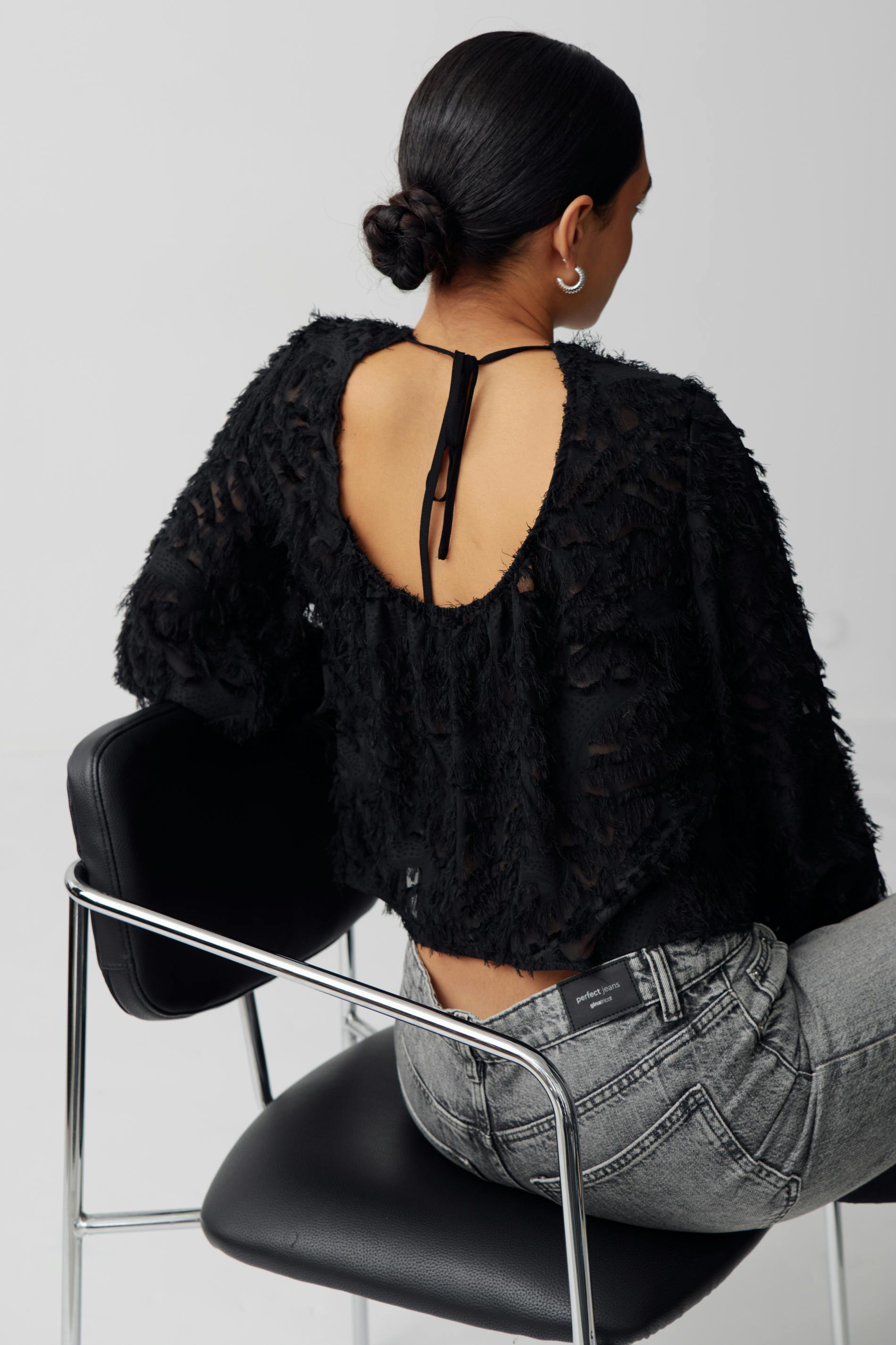 Structured Open Back Top