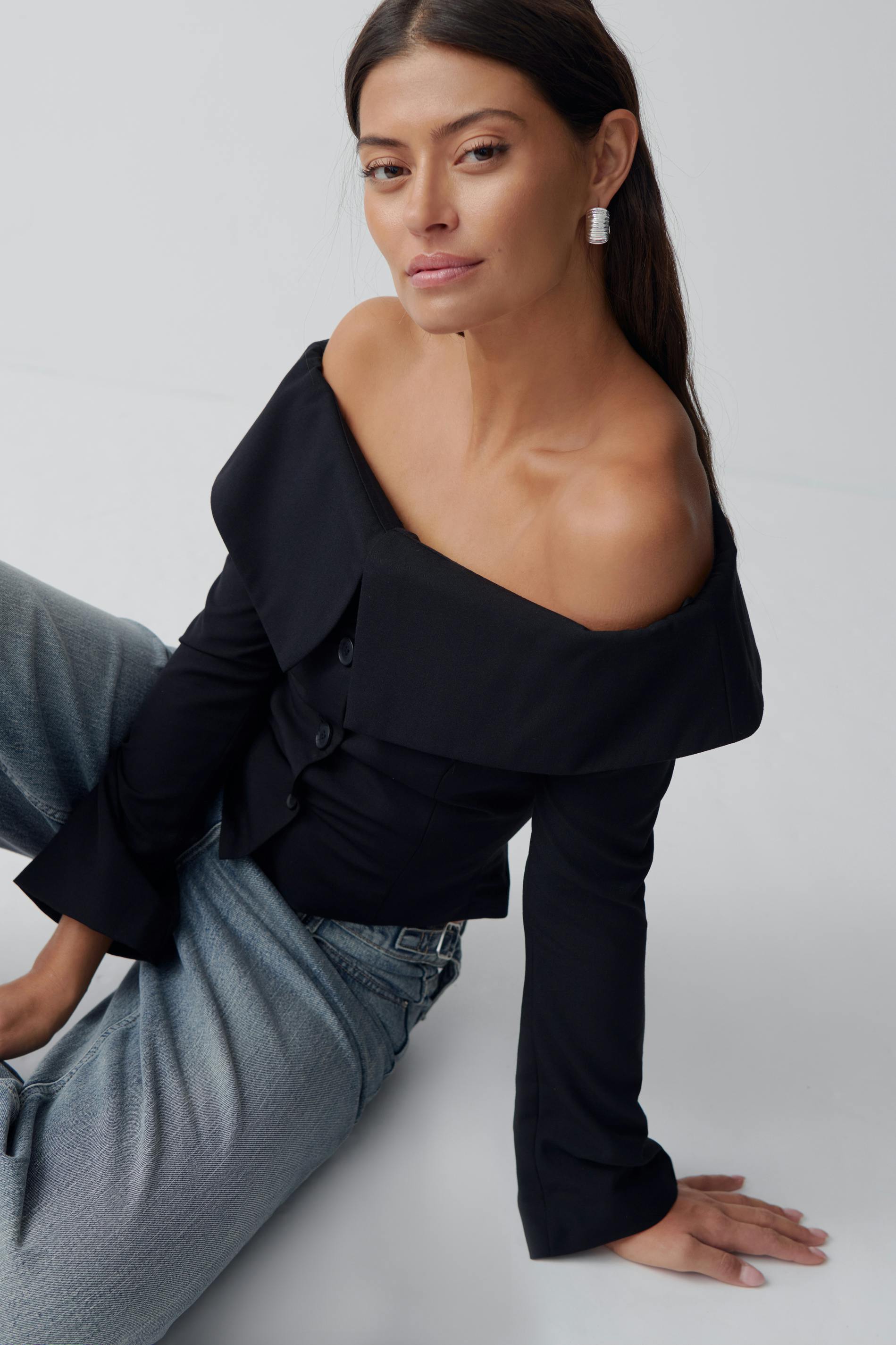 Off Shoulder Blazer