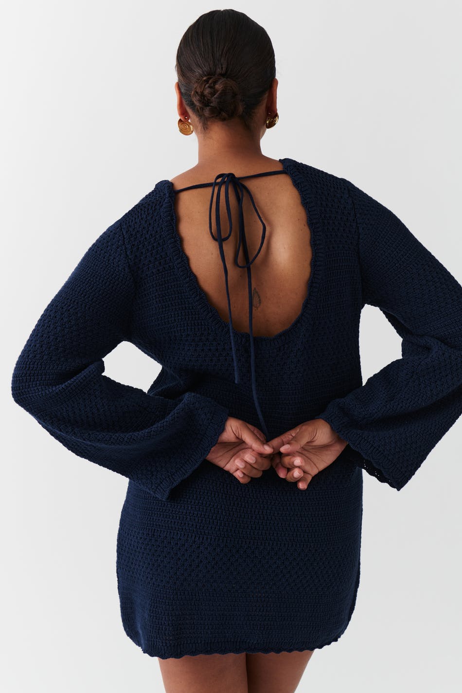 Open Back Crochet Dress