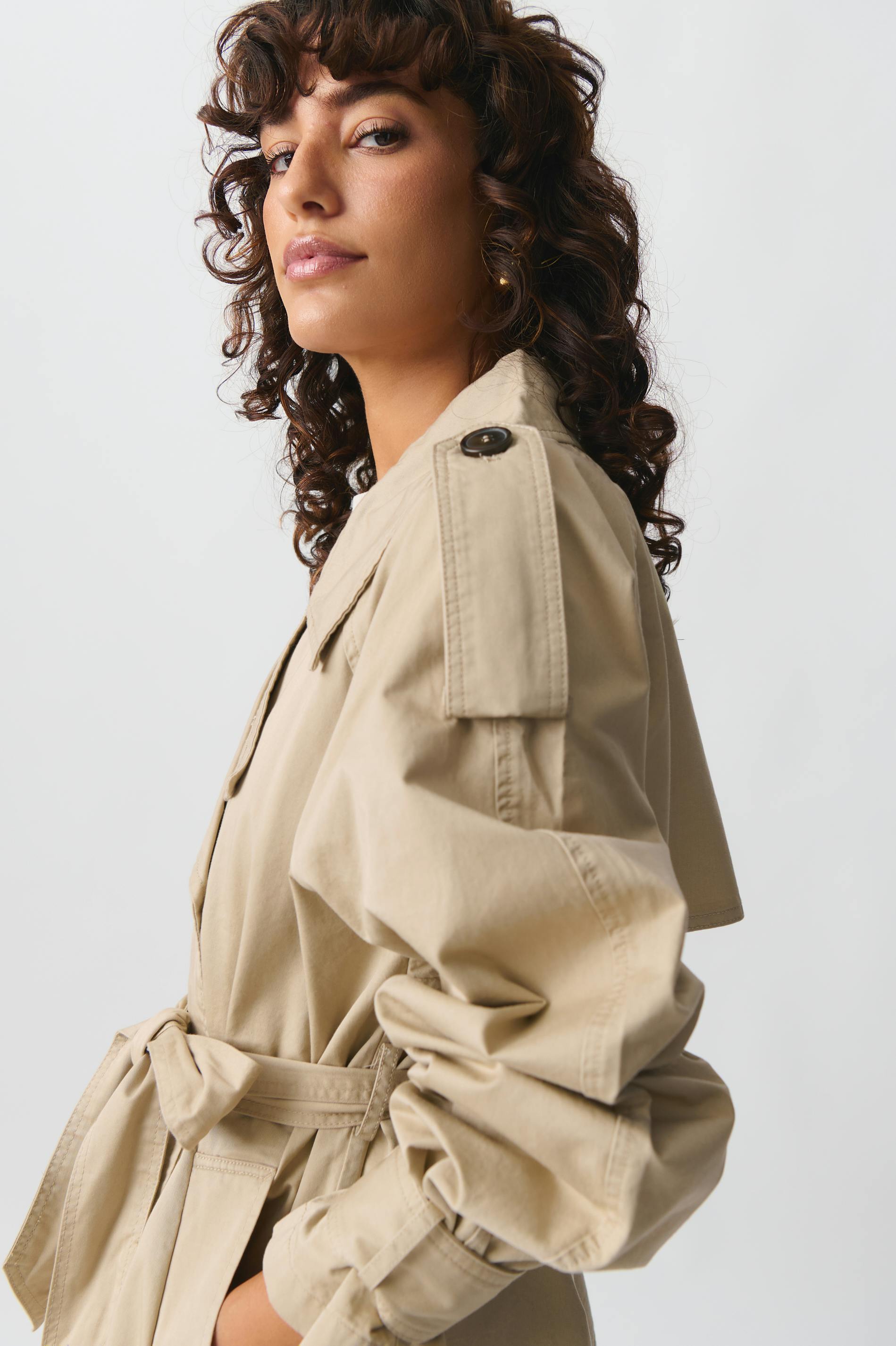 Short Belted Trench Coat