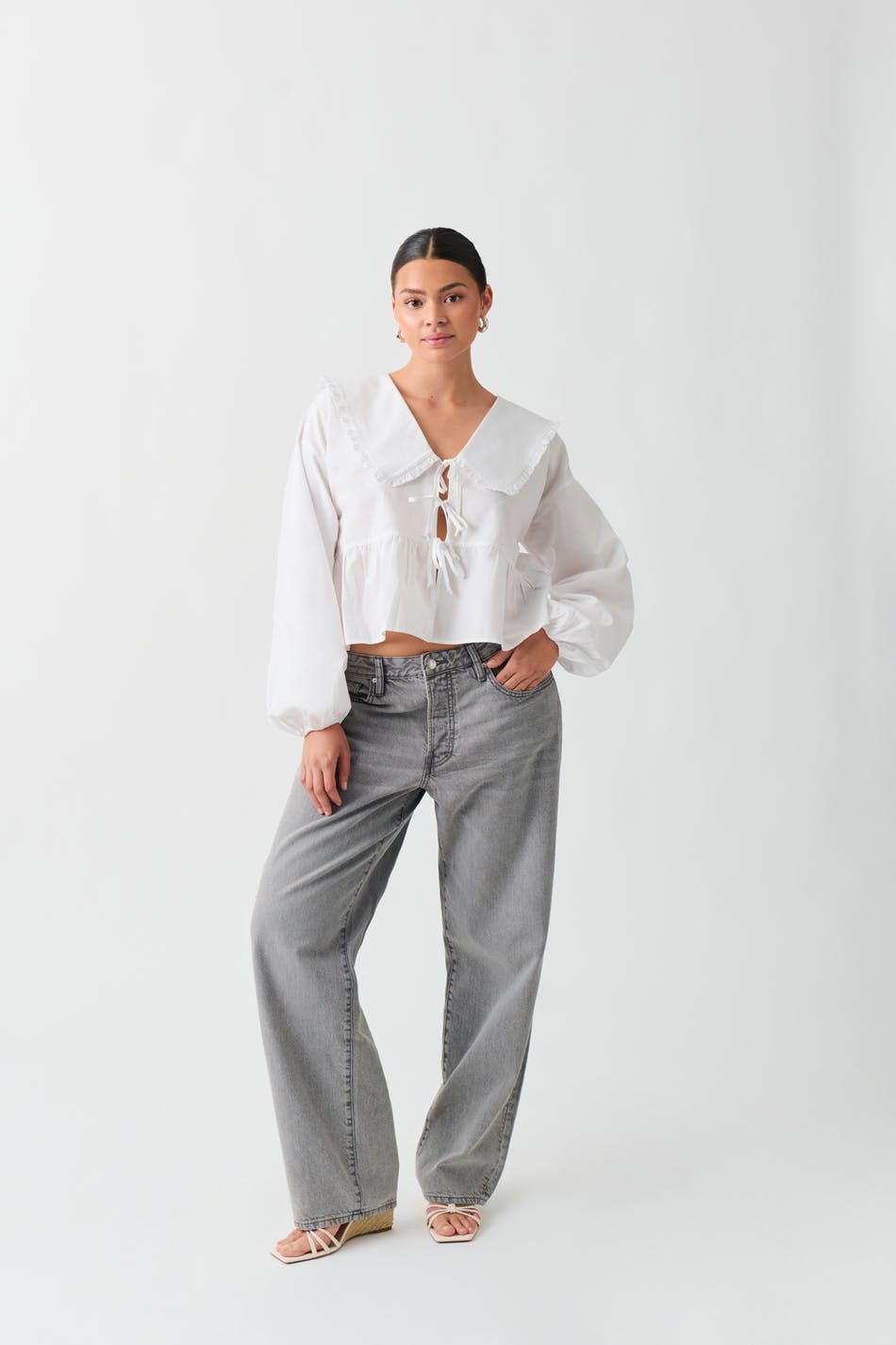 Tie Collar Blouse