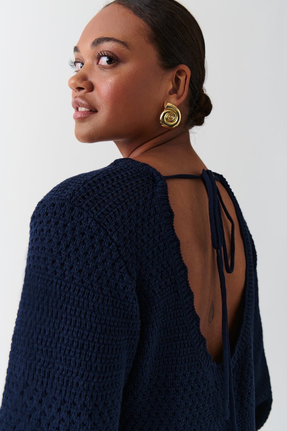 Open Back Crochet Dress