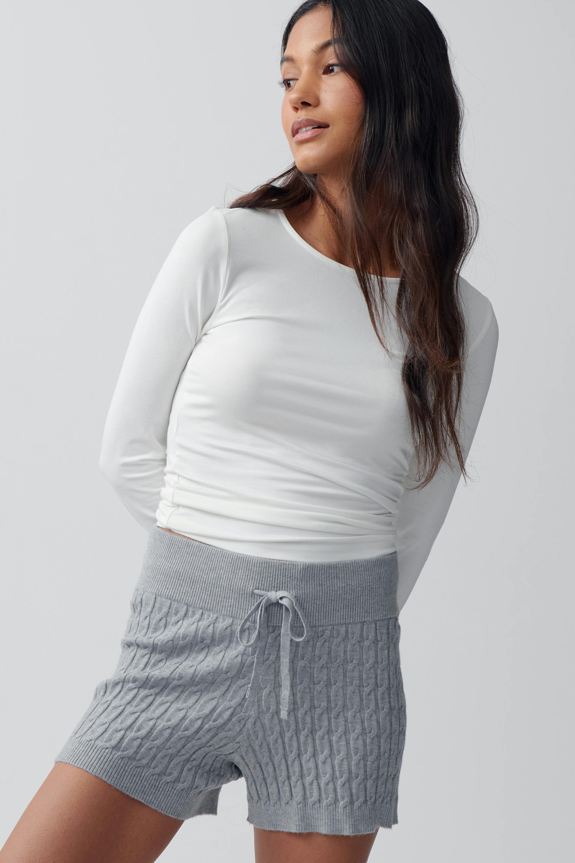 Cable Knitted Shorts