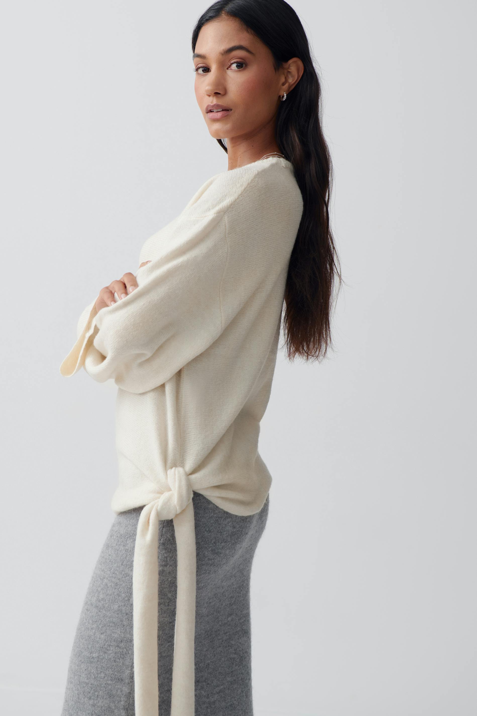 Knitted Tie Sweater