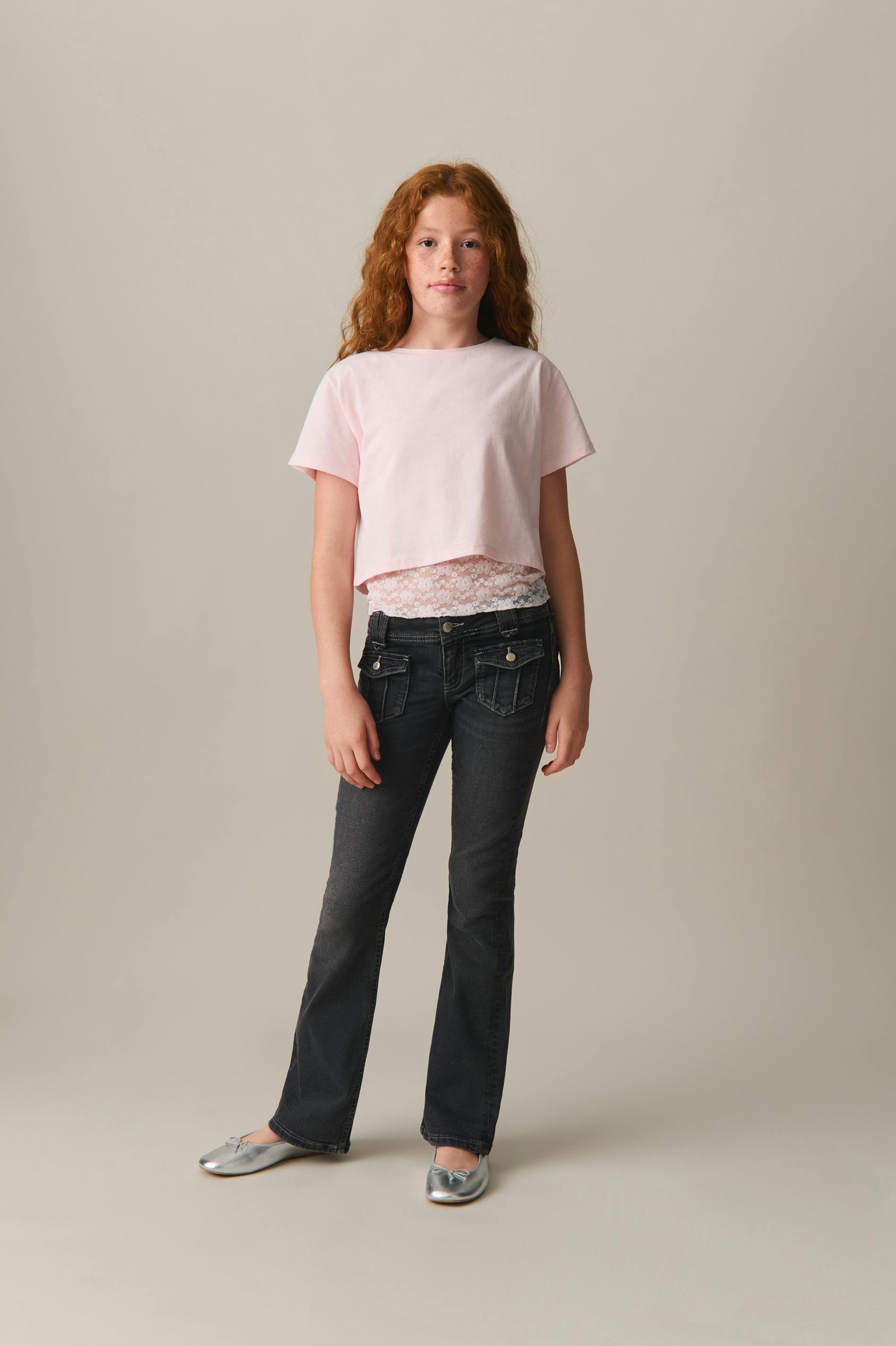 Front Pocket Bootcut Jeans
