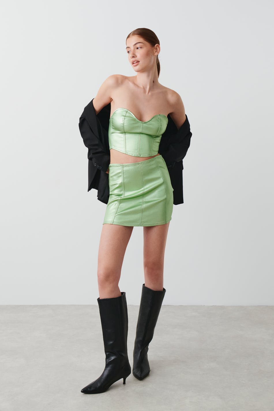 Metallic Mini Skirt
