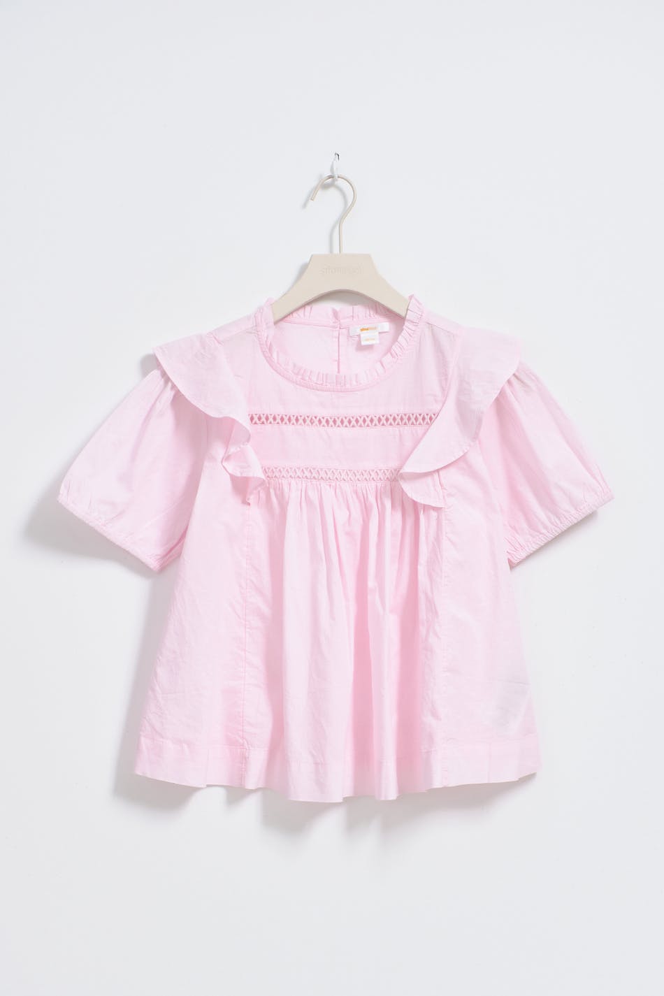 Y Puffsleeve Lace Top