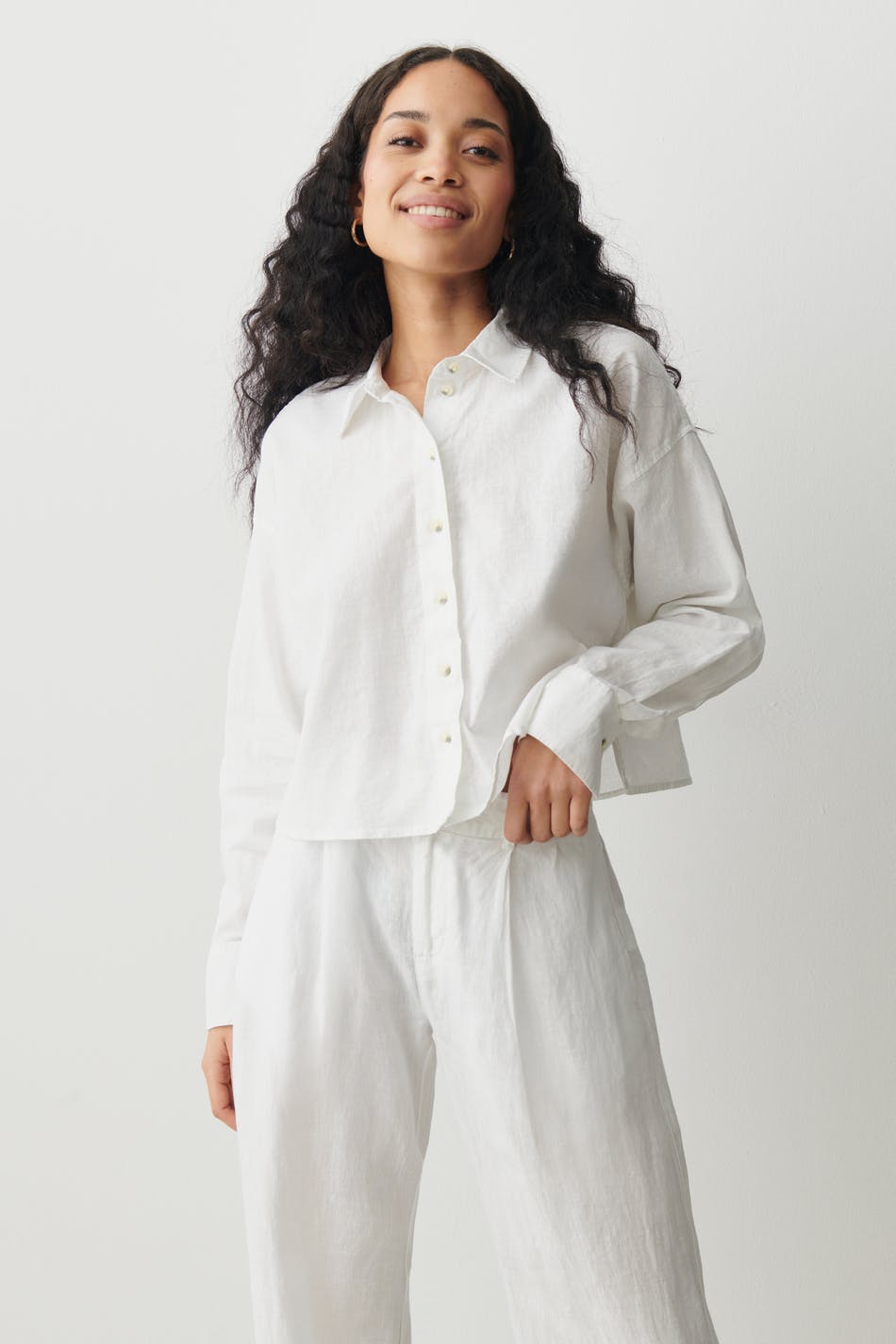 Magda Linen Blend Shirt