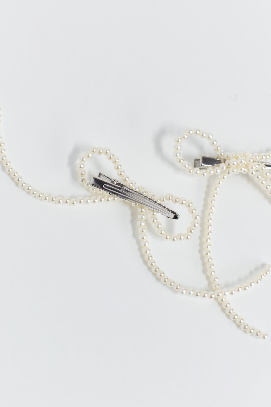 2-Pack Pearl Bow Hair Clip