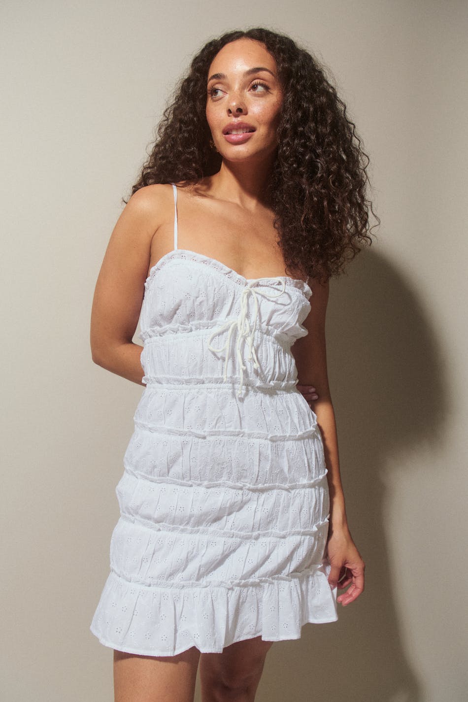 Broderie Anglaise Strap Dress