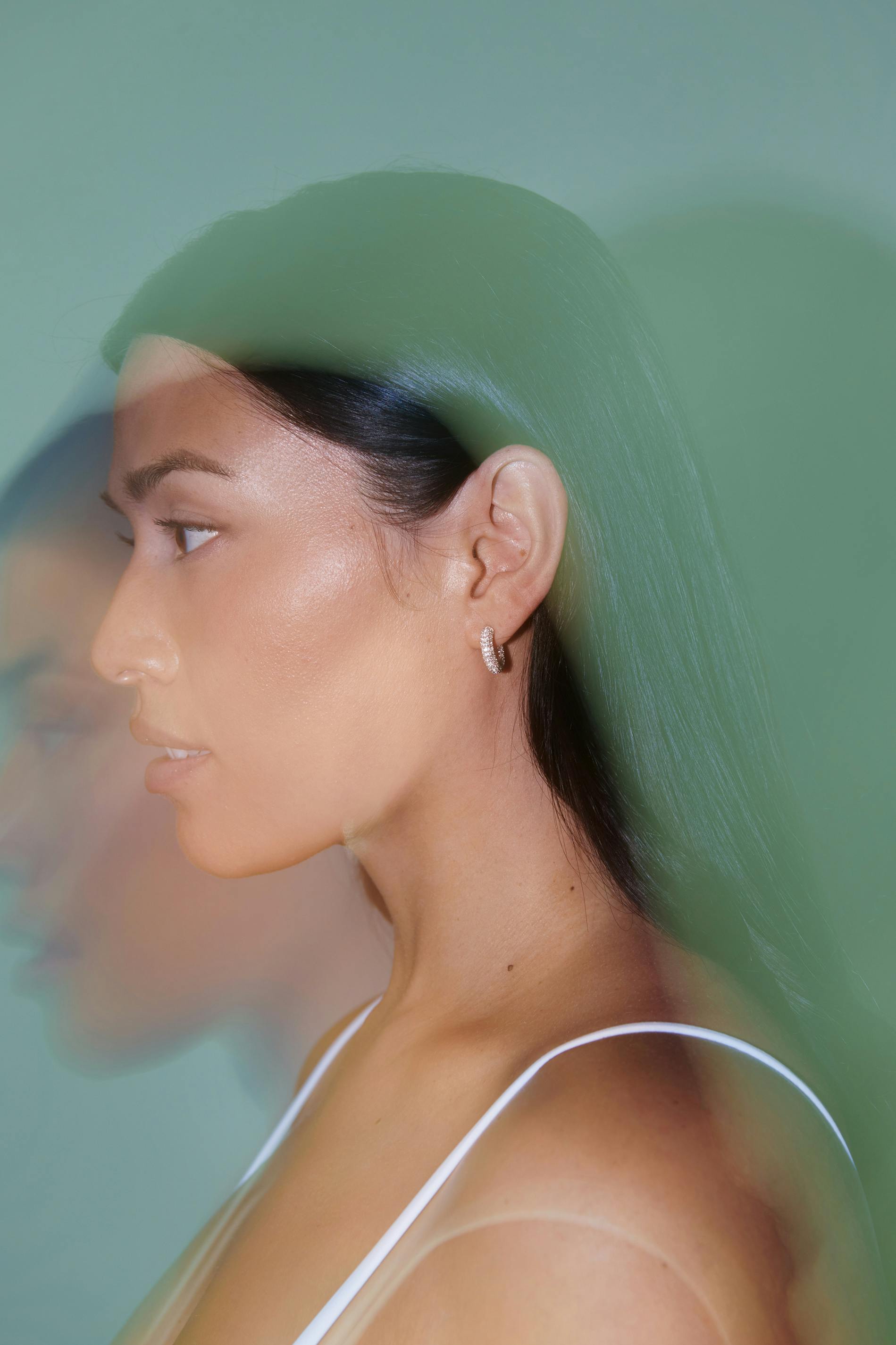 Mini Pave Hoops