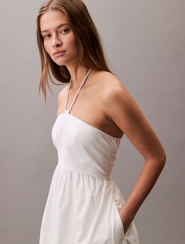 Cotton Twill Halter Dress