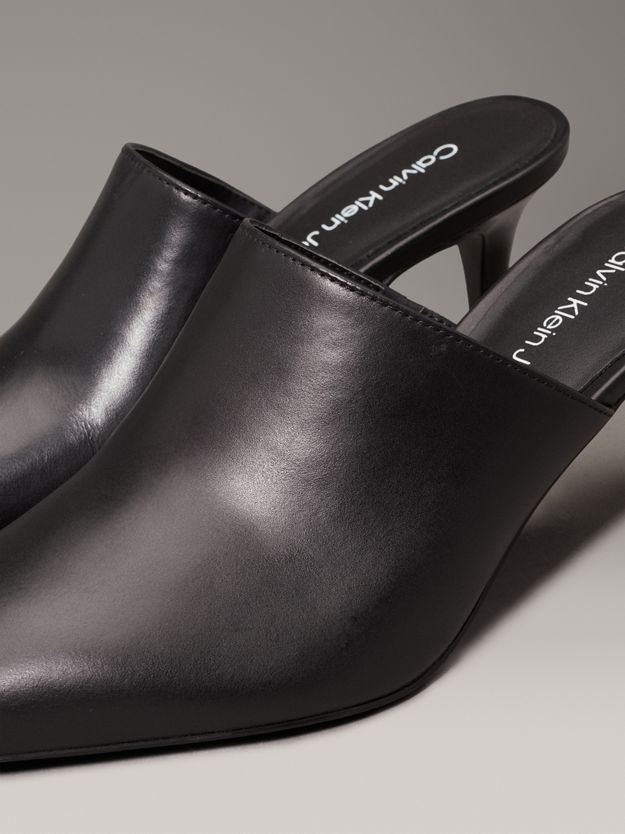 Leather Stiletto Mules