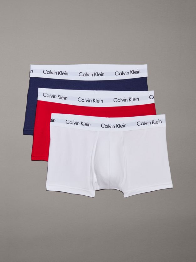 3 Pack Low Rise Trunks - Cotton Stretch