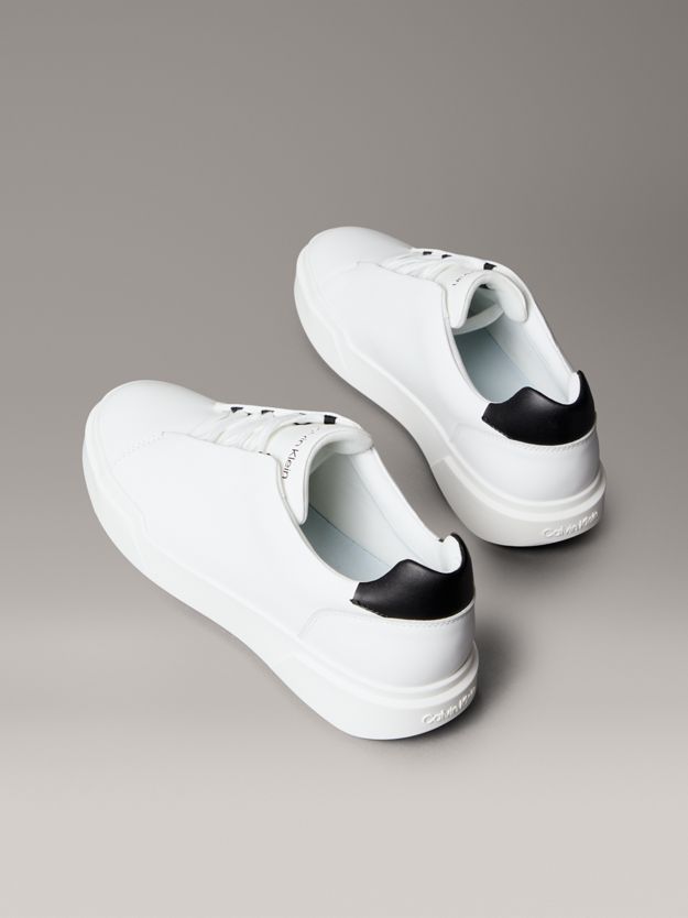 Leather Hidden Eyelet Lacing Trainers