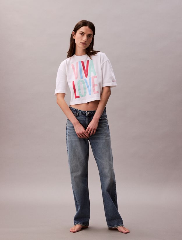 Marc Hundley Pride Graphic Relaxed Cropped T-Shirt