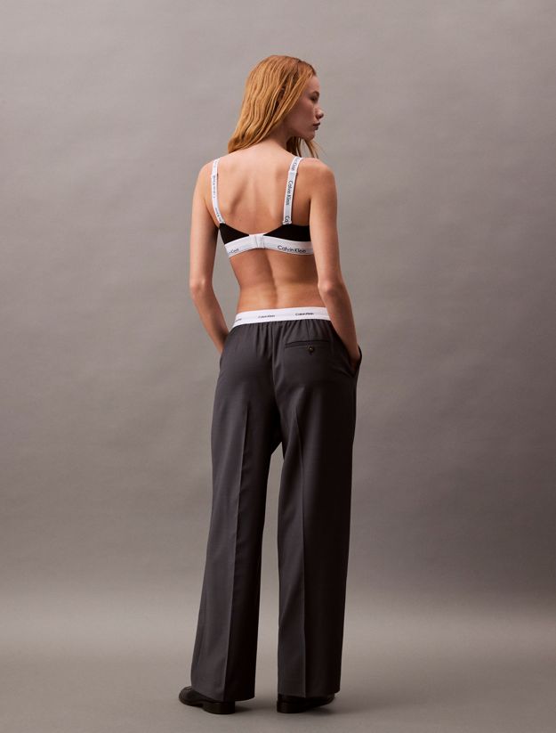 Tropical Wool Blend Trousers