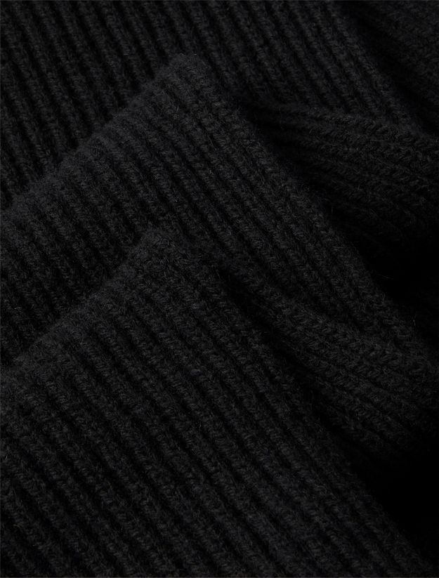 Wool Blend Signature Logo Scarf