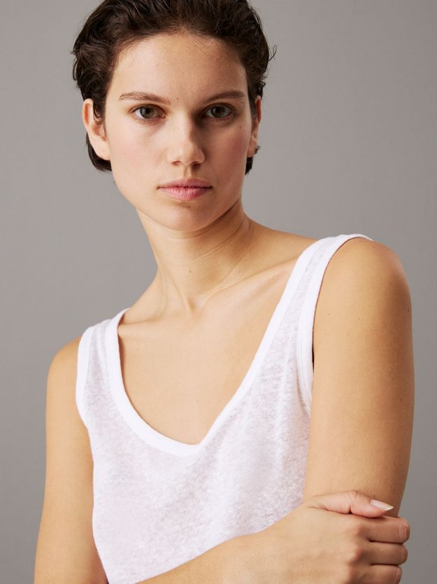 Slim Linen Jersey Tank Top