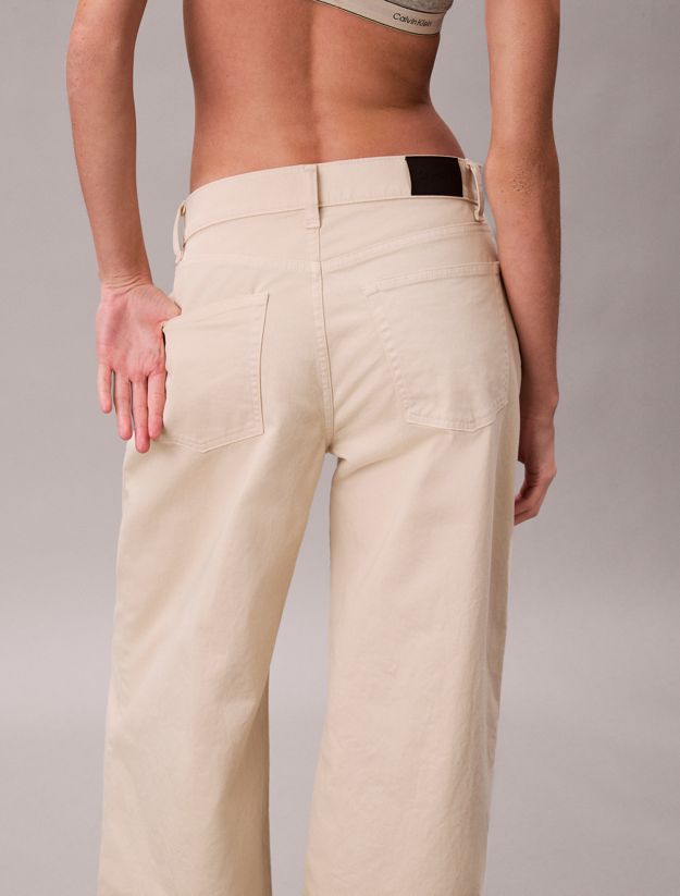 Super Wide Leg Twill Trousers