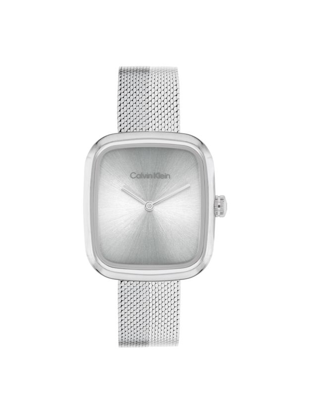 Sculpted Square Mesh Bracelet Watch