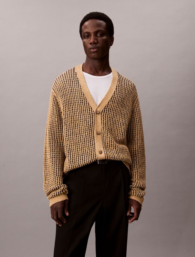 Linen Open Stitch Cardigan