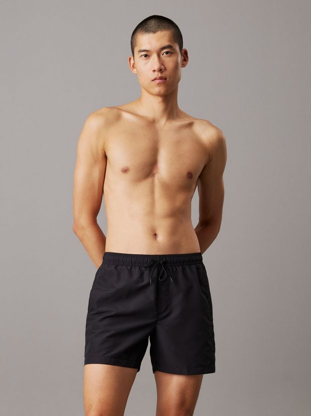 Medium Drawstring Swim Shorts - Logo Embroidery