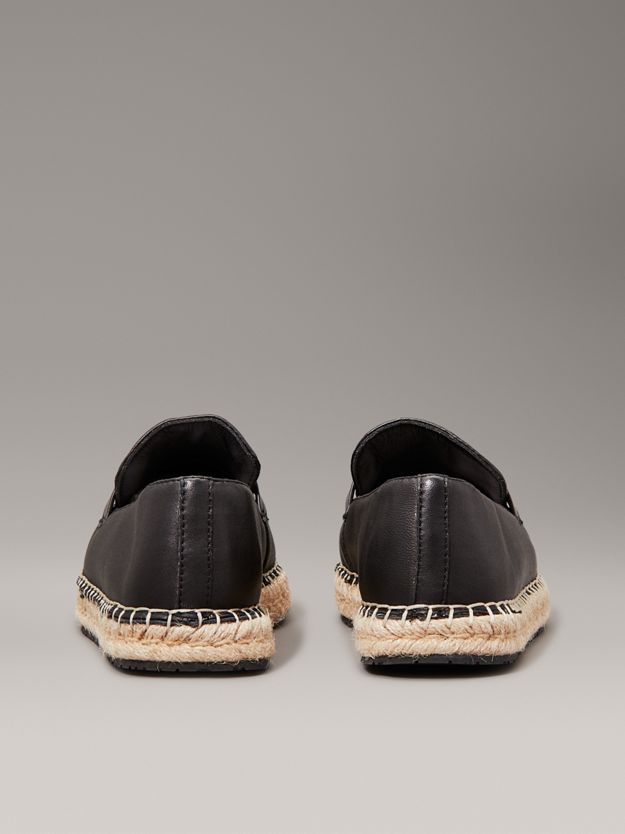 Leather Espadrille Loafers