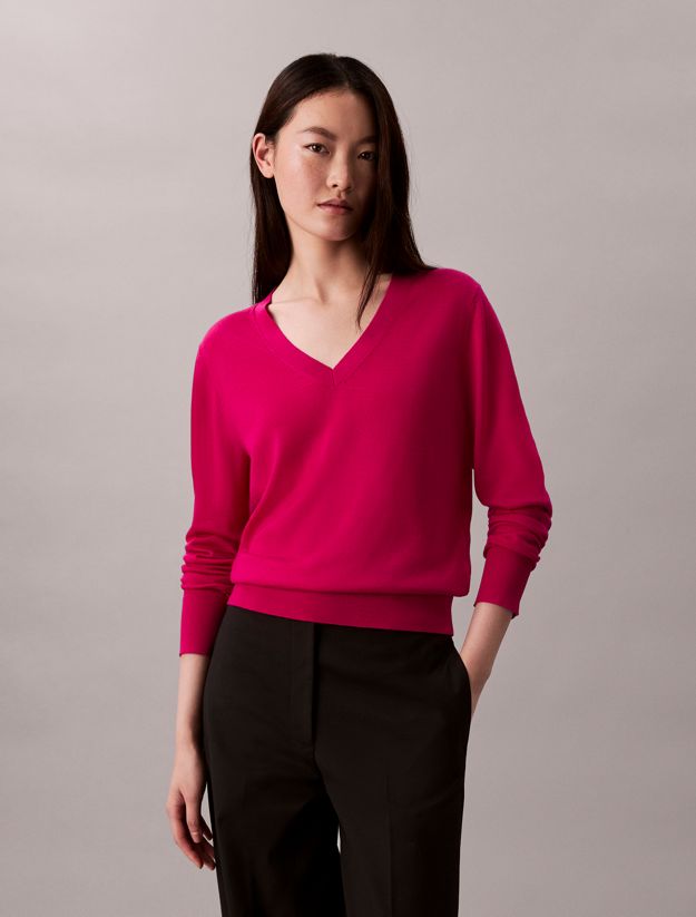 Merino Wool V-Neck Jumper
